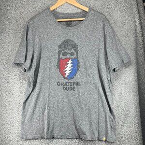 Life is Good "Grateful Dude" Gray T-Shirt Grateful Dead Steal Your Face sz Large